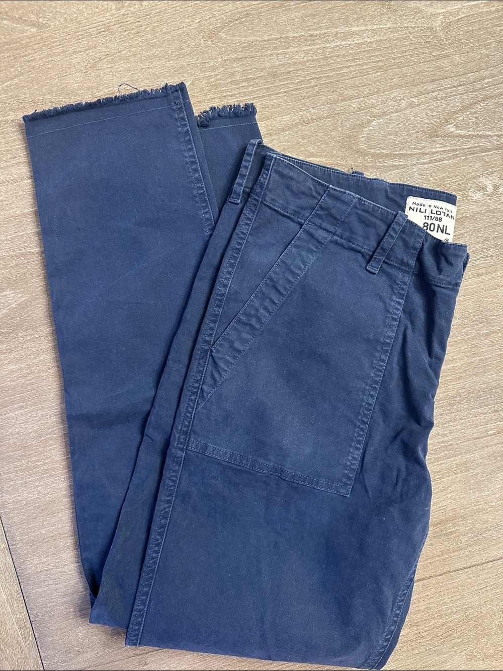 New Nili Lotan Women’s Navy Utility Pants